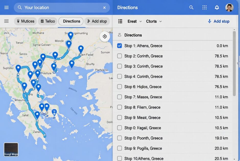 Δημιουργήστε μια διαδρομή με περισσότερες από 10 στάσεις στους Χάρτες Google 8 Δημιουργήστε μια διαδρομή με περισσότερες από 10 στάσεις στους Χάρτες Google 5