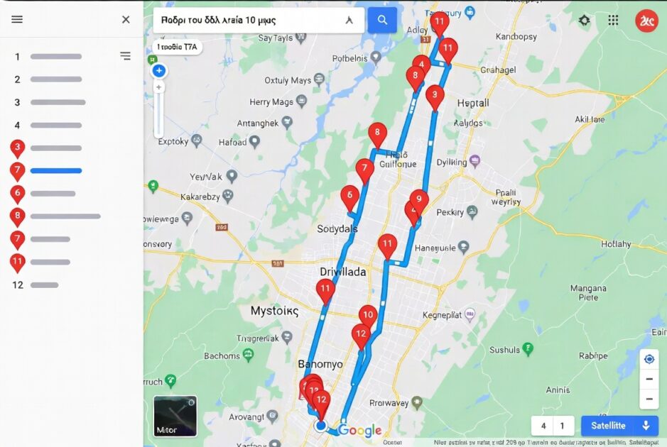 Δημιουργήστε μια διαδρομή με περισσότερες από 10 στάσεις στους Χάρτες Google